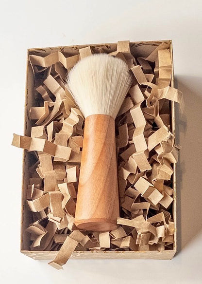 Hand Turned Wood Powder Brush