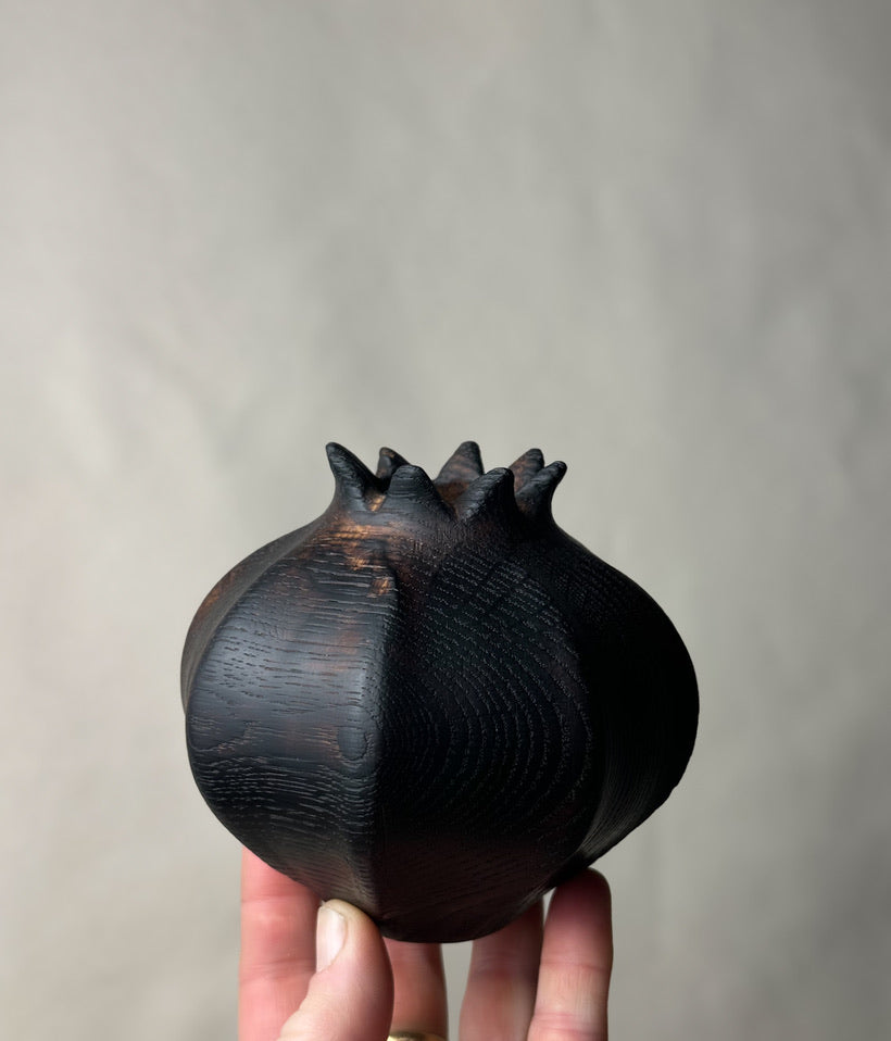 Fired Oak hollow form